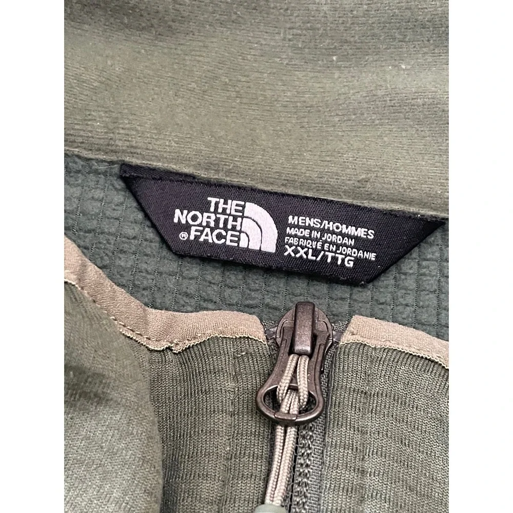 The North Face Borod Full Zip Gridded Fleece Mens XXL Green Water Resistant